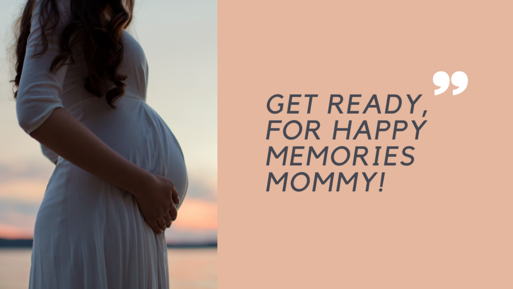 Happy memories for pregnant woman